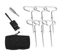 Lot de 9 piquets universels pour la pêche à la glace - Multifonctionnel - Piquets de tente de plage - Pour fixation sécurisée de tente - Outil universel d'ancrage à glace