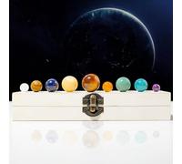 Lot de 9 planètes solaires décoratives en cristal - Décoration de bureau