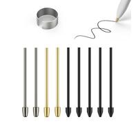 Lot de 9 pointes de stylet pour 2 stylos remarquables avec outil de retrait de pointe, accessoires de recharge en métal pour Remarkable 1/2 stylet/marqueur Plus stylo (doré/sirvel)