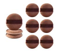 Lot de 9 pompons de maquillage ronds avec lanières - Lavables - Avec grand visage - Pour poudre lâche - Cosmétiques - Doux