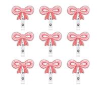 Lot de 9 porte-badges réglables avec nœud en tissu détachable pour infirmières, cliniques et professionnels de la santé