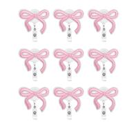 Lot de 9 porte-badges réglables avec nœud en tissu détachable pour infirmières, cliniques et professionnels de la santé