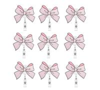 Lot de 9 porte-badges réglables avec nœud en tissu détachable pour infirmières, cliniques et professionnels de la santé