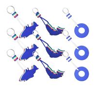 Lot de 9 porte-clés Flottants en Plastique avec Motifs Dauphin Requin et Bouée de Sauvetage - Petits porte-clés Flottants pour Bateau Piscine et Plage - Anti Perte