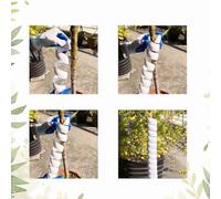 Lot de 9 protections de tronc d'arbre en spirale en plastique conçues pour couvrir différentes tailles de troncs d'arbre, protection contre les dommages causés par les animaux et les facteurs