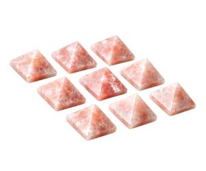 Lot de 9 pyramides de pierre du soleil mini BAGUA métaphysique cadeau guérison bien-être puissant méditation Feng Shui Reiki
