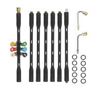 Lot De 9 Rallonges Pour Nettoyeur Haute Pression,Outils De Nettoyage De Gouttière,Avec 6 Embouts De Buse, 1/4 "Connexion Rapide, 4000psi,Lance Telescopique Pulverisateur Toiture Pour k2 k3 k4 k5 k6 k7
