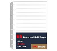 Lot de 9 recharges lignées pour Happy Planner, papier de recharge ligné de taille classique, inserts à feuilles mobiles, 100 feuilles/200 pages, papier 100 g/m², 17,8 x 23,3 cm