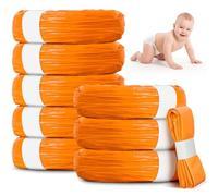 Lot de 9 recharges pour poubelle à couches compatibles avec Tommee Tippee Sangenic Tec+Simplee Sangenic + Twist & Click, 4,5 m, pour poubelle à couches, recharge pour sacs à couches, orange
