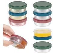 Lot de 9 récipients à vinaigrette - 50 ml - En plastique - Avec couvercles anti-fuite - Pour vinaigrette et soufflé - Réutilisables - Pour boîte à bento, cuisine, pique-nique - 50 ml