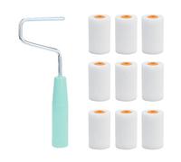 Lot de 9 rouleaux + 1 support - Petit ensemble de 56 mm - Mini rouleau en mousse avec étrier de rouleau à peinture - Rouleau de peinture murale - Kit de peinture en mousse - Pour fournitures de