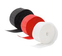 Lot de 9 Rouleaux de Papier crépon à Suspendre pour Porte, fête de Noël, fête de Remise de diplôme, décoration d'halloween, Toile de Fond pour photomaton Blanc, Rouge et Noir