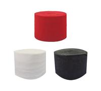 Lot de 9 rouleaux de papier crépon coloré de 4,5 cm de large pour fête d'anniversaire, décoration de mariage, réunion de famille, rouge, blanc et noir