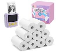 Lot de 9 rouleaux de papier d'impression instantané pour appareil photo - Rouleaux de papier thermique à impression instantanée pour appareil photo d'enfant