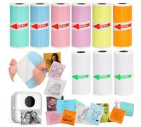 Lot de 9 rouleaux de papier thermique (57 x 25 mm), 9 rouleaux d'autocollants imprimables autocollants Papier D'imprimante Thermique pour Enfants pour imprimante mini (9 Pcs)