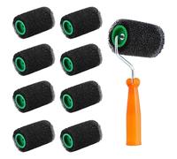 Lot de 9 rouleaux de peinture polyvalents avec rouleaux robustes de 10,2 cm pour applications murales intérieures, usage quotidien