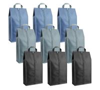 Lot de 9 sacs à chaussures de voyage étanches avec fermeture éclair - Sac à chaussures étanche à la poussière - Sac à chaussures de voyage pour voyage ou maison