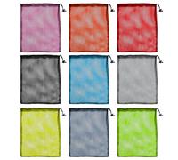 Lot de 9 sacs en maille avec cordon de serrage, sac de rangement en maille de polyester, sac de rangement avec cordon de serrage, sac en maille respirante, convient pour le rangement d'équipements de