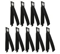 Lot de 9 sangles de rangement de câbles robustes en nylon réglables avec œillets pour gérer les cordons, outils, charges suspendues, noir