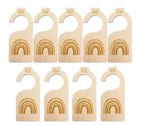 Lot de 9 Séparateurs Penderie Bébé, Séparateurs Placard pour Bébé, Taille 50-98 vêtements séparé bébé, Diviseurs de Placard Bébé en Bois, Parfait pour Organiser Les Vêtements de Bébé
