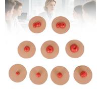 Lot de 9 Simulateurs de Stomie Adhésifs, Modèle d'entraînement aux Soins de Stomie Réaliste, Kit d'enseignement Médical pour Soins Infirmiers, Colostomie, Iléostomie et Urostomie