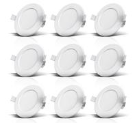 Lot de 9 spots encastrables salle de bain IP44 ultra plat Ø115mm modules LED