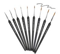 Lot de 9 stylos à encre noire - Pour la calligraphie et l'anime - Stylos d'artiste ergonomiques avec poignée lisse - Kit de dessin précis pour illustration détaillée