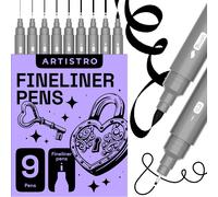 Lot De 9 Stylos À Pointe Fine Pour Dessin,Encre D'archivage Étanche,Pour Illustration,Stylo Technique,Croquis,Écriture,Dessin,Journal,Lot De Stylos À Pointe Fine