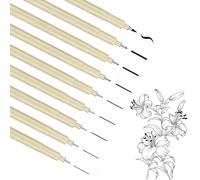 Lot de 9 Stylos Fineliner Noirs, Pointe Fine, Encre d’Archivage Résistante à l’Eau, Pour Dessin Illustration Bullet Journal
