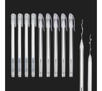 Lot de 9 stylos gel blancs, pointe de 0,6 mm, marqueur blanc étanche, stylo à dessin blanc, stylo à croquis noir, création artistique, dessin