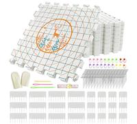 Lot de 9 tapis de blocage pour tricot, Tapis de Blocage Tricot, Très Épais avec Grilles, Blocking Mats for Knitting