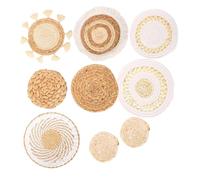 Lot de 9 tapisseries murales faites à la main de style maison de campagne | Lot de 9 tableaux muraux en macramé pour chambre d'enfant, bureau, maison, salon, chambre à coucher, cuisine