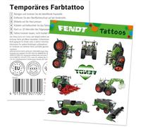 Lot de 9 tatouages « FENDT TRAKTOR » - Comme petit cadeau ou cadeau - Motif tracteur agricole - Pour anniversaire d'enfant