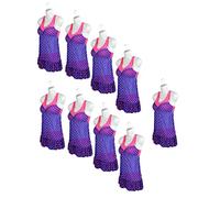 Lot de 9 torse féminin - 70 cm - Torse pour femme en plastique - Haut du corps semi-plastique de couleur blanche - Buste mannequin - Body semi-plastique pour femme - 9 pièces Mannequin torse -