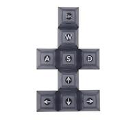 Lot de 9 touches rétroéclairées WASD Direction pour commutateurs Cherry MX - Touches de jeu mécaniques rétroéclairées pour touches DSA He ABS à travers blanc, rouge, bleu, noir
