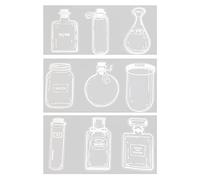 Lot de 90 autocollants décoratifs transparents en PET pour bouteille, scrapbooking, loisirs créatifs, cahiers, journaux, murs, etc.