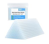 Lot de 90 bâtons de colle thermofusible pour verre | Adhésif transparent thermofusible pour travaux manuels, réparations maison, décorations festives