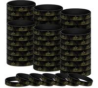 Lot de 90 bracelets VIP en silicone pour événements Doré Noir
