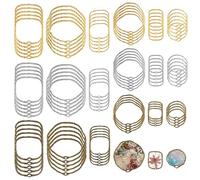 Lot de 90 breloques, boucles d'oreilles avec pendentif creux en alliage, géométrique, irrégulière avec motif creux plissé, durables et de couleur vive, pour boucles d'oreilles et colliers faits maison