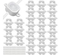 Lot de 90 clips de fixation pour lumières LED d'extérieur Govee H706, clips lumineux PETG résistants aux intempéries, pinces à visser pour guirlande lumineuse LED, éclairage de Noël, terrasse et