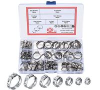 Lot de 90 Colliers de Serrage, Colliers de Serrage à Vis Sans Fin en Acier Inoxydable Réglables, pour Tuyau d'eau de Piscine, Tube Automobile, Tuyau d'entraînement de Conduit d'air