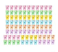 Lot de 90 figurines Koala en résine pour décoration de jardin et travaux manuels avec 6 nuances colorées et effet lumineux à énergie solaire