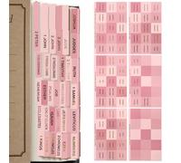 Lot de 90 onglets bibliques roses avec lettres dorées et gros caractères pour femmes, onglets bibliques faciles à indexer pour femmes, étude de la Bible rose, Book Binding Cradle