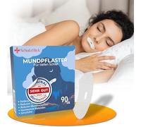 Lot de 90 pansements buccaux anti-ronflements de qualité supérieure - Bloque les ronflements - Bande anti-ronflement pour dormir - Sommeil réparateur en blanc apaisant - Profitez de