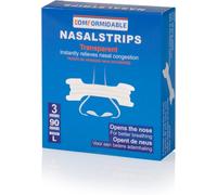 Lot De 90 Pansements Nasaux Extra Forts Contre Les Ronflements Et Le Sport - Bandes Nasales Anti-Ronflement - Mieux Dormir Sans Ronflement Et Mieux Respirer - Sport - Bandes Nasales