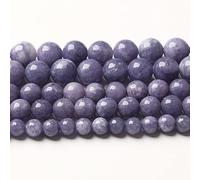 Lot de 90 perles rondes en pierre angéite violette naturelle de 4 mm pour la fabrication de bijoux, bracelets, colliers, boucles d'oreilles (perles en pierre d'angéite violette, 4 mm)