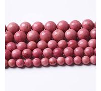 Lot de 90 perles rondes en rhodochrosite 7A de 4 mm en pierre naturelle pour la fabrication de bijoux et de bracelets (rhodochrosite, 4 mm) GE6-S985