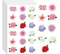 Lot de 900 autocollants aquarelle à motif floral imperméables sur le thème des fleurs du printemps et de l'été, autocollants de récompense pour scrapbooking, bouteille d'eau, boîtes cadeaux