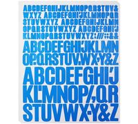 Lot de 900 autocollants en forme de lettres de l'alphabet pour scrapbooking, bouteille d'eau, boîte aux lettres, panneaux, tableaux - Bleu clair (1,3 cm, 2,5 cm et 3,8 cm)