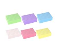 Lot de 900 feuilles de 6 blocs de notes colorés double face lignés pour la prise de notes quotidienne et l'organisation du plan, notes lignées horizontales pour le travail